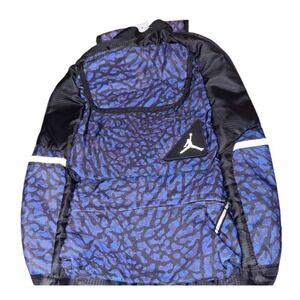 Jordan Backpack Unisex Large Blue Black Excellent Elephant Print Jumpman Logo